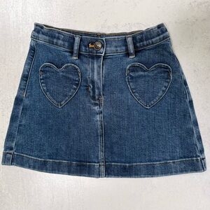Crewcuts Denim Skirt with Heart Pockets Sz 6 Girls